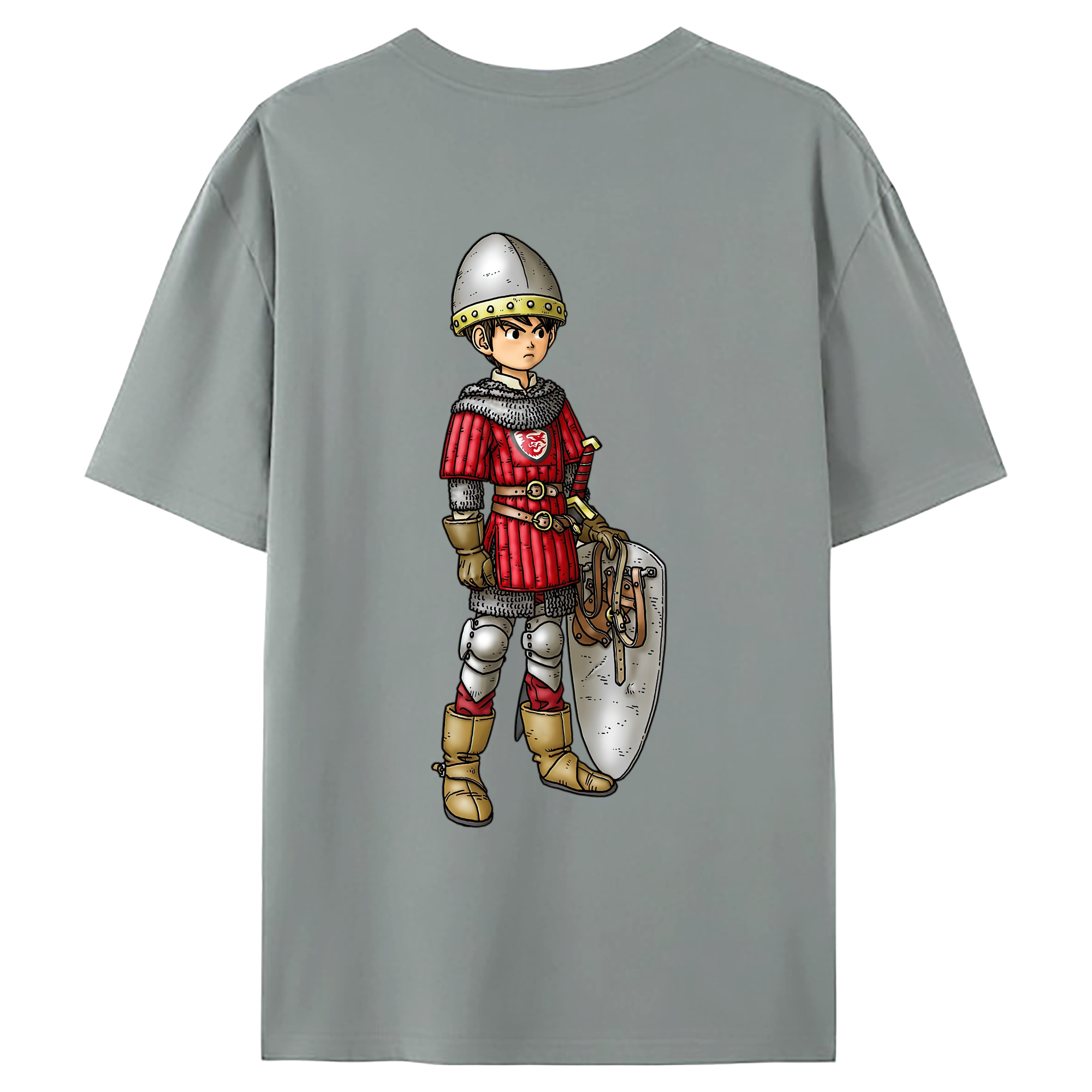（画像用） ドラゴンクエスト Doragon Kuesuto Dragon Quest 綿100％ メンズ半袖Tシャツ（バックプリント） 通気性